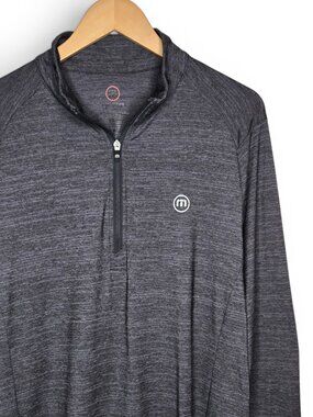 Travis Mathew Cloud Pullover Mens Heather Grey Performance Four Way Stretch‎ L